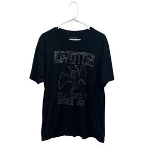 Led Zeppelin Black Band Tee size L